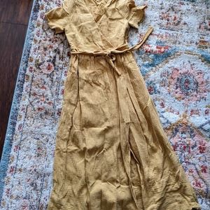 Roolee Eyelet Lace Mustard Dress